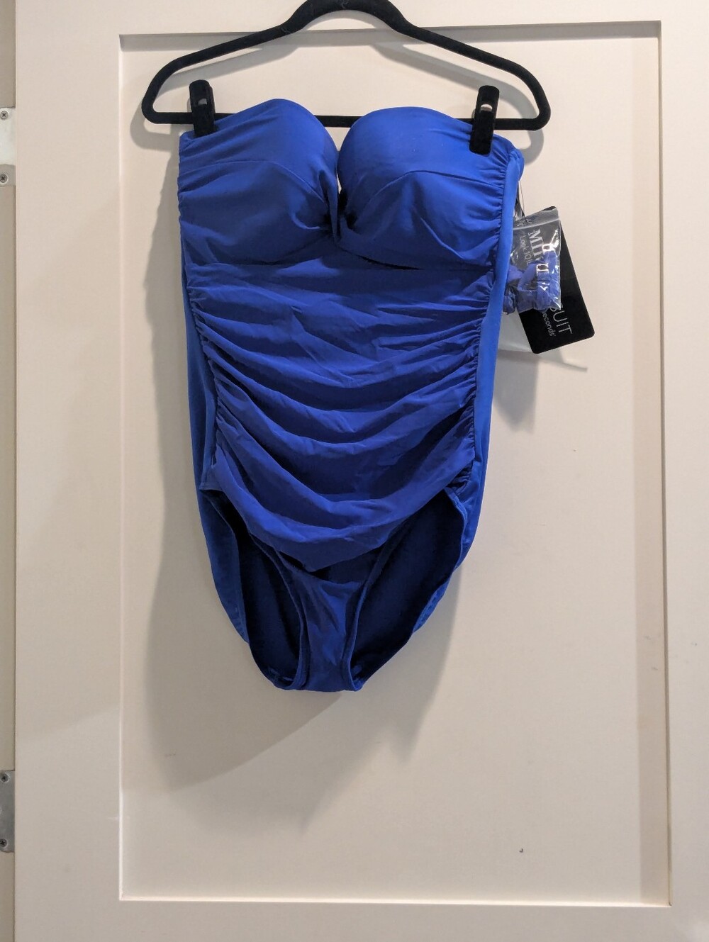 Miraclesuit Rock Solid Madrid One-Piece Swimsuit Blue Size 14 NWT